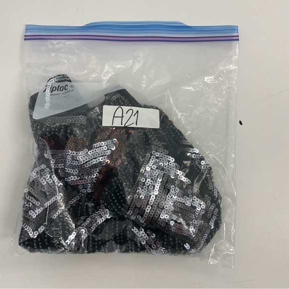 NWT H&M Sequin Party Mini Skirt Glitter Beads Black Copper Brown Silver Size 10 - Picture 13 of 13